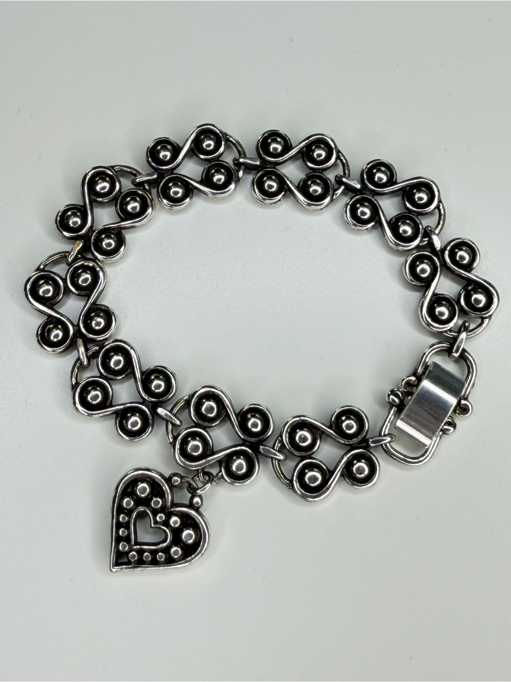 Brighton Taos Silver Heart Bracelet
